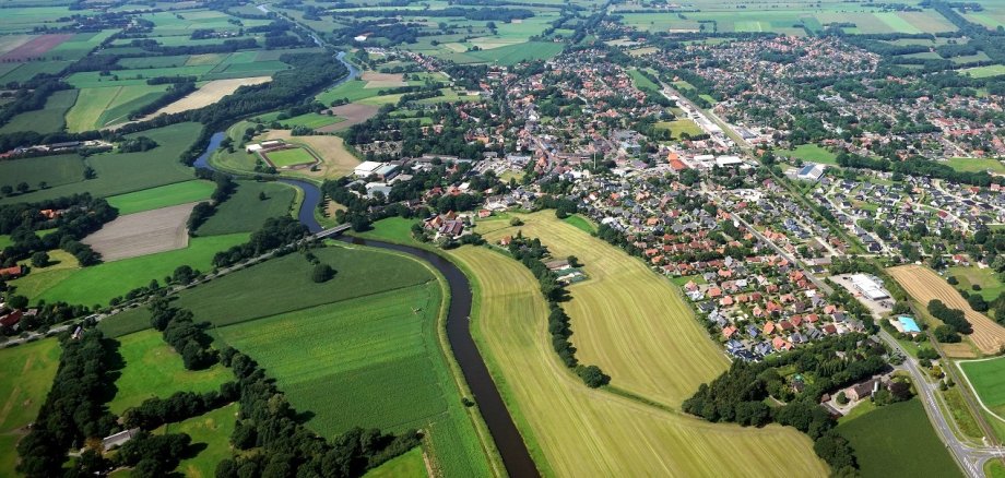 Luftbild Emlichheim mit Vechte